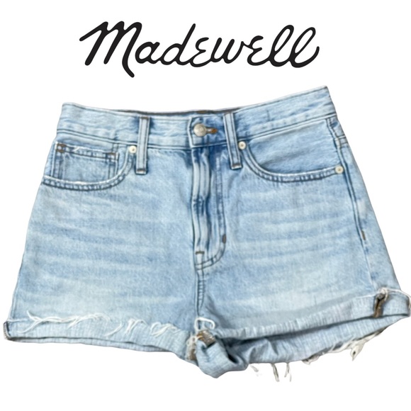 Madewell Pants - Madewell The Perfect Jean Short 25 Sporty Rich Cut off Millman Wash High Rise